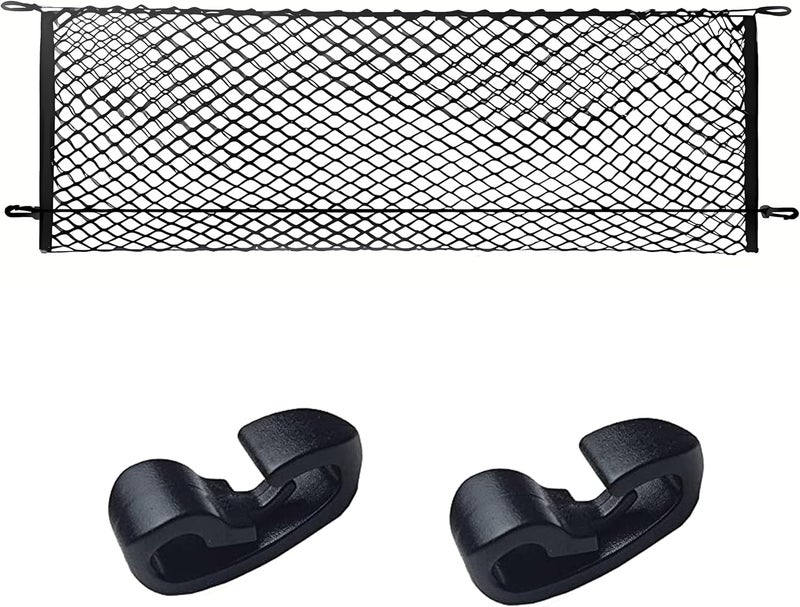Leezhen Trunk Organizer Cargo Net Elastic Mesh Bed Net with Hooks Compatible with Toyota Tundra 2000 to 2022 2023 2024 2025 - Image 1